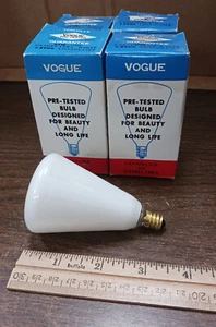 4 Vintage Yorkville Vogue 25W 120V Candelabra Chandelier White Bulb **RARE** - Picture 1 of 3