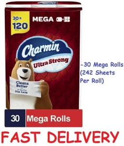 Charmin Ultra Strong Toilet Paper Mega Roll, 242 Sheets Per Roll, 30 Count