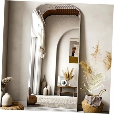 Зеркало полной длины, напольное зеркало 71 x 28 дюймов отдельно стоящее, 71 «L x 28» W серебристое - Изображение 1 из 4