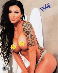 Hot Sexy Melissa Lynn Signed Autograph 8x10 Photo Adult Film Star Beckett BAS - Picture 1 of 1