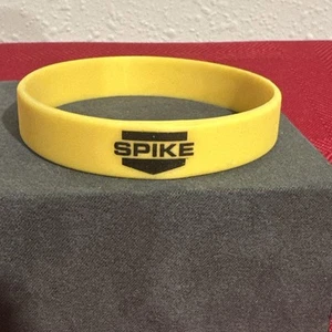 SPIKE TV / GET MORE ACTION Yellow rubber silicone Promo wristband BRACELET - Picture 1 of 3