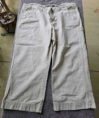 Pantalones capri mujer Stone Khaki PS-3983 Periscope frente plano talla 13 Foto 1 de 4