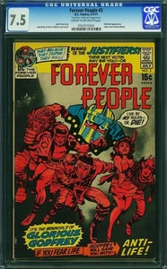 FOREVER PEOPLE # 3 JACK KIRBY Signed! NICE! CGC VF7.5 0163975020 - Picture 1 of 1