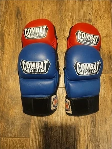 2 Pair Combat Sports International MMA Safety Sparring Gloves, Blue, Red  - Picture 1 of 2