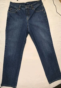 Bandolino Mandie Classic Fit Straight Leg Women's size 10 Dark Blue Denim Jeans - Picture 1 of 9