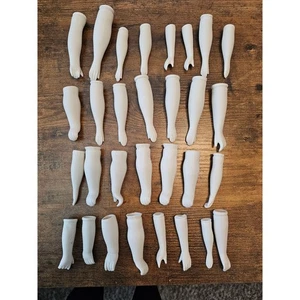 Lot of 30 Vintage Bisque Doll Hands and Arms Porcelain Doll Replacement Parts - Picture 1 of 6