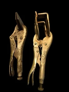 VINTAGE PETERSEN DEWITT VISE GRIP 8R/9R SHEET METAL Welding LOCKING CLAMP USA - Picture 1 of 3