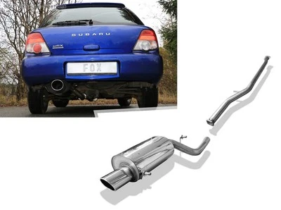 Sistema de carreras de acero inoxidable para Subaru Impreza GD Gg 2,0 l 129x106 mm ovalado Foto 1 de 4