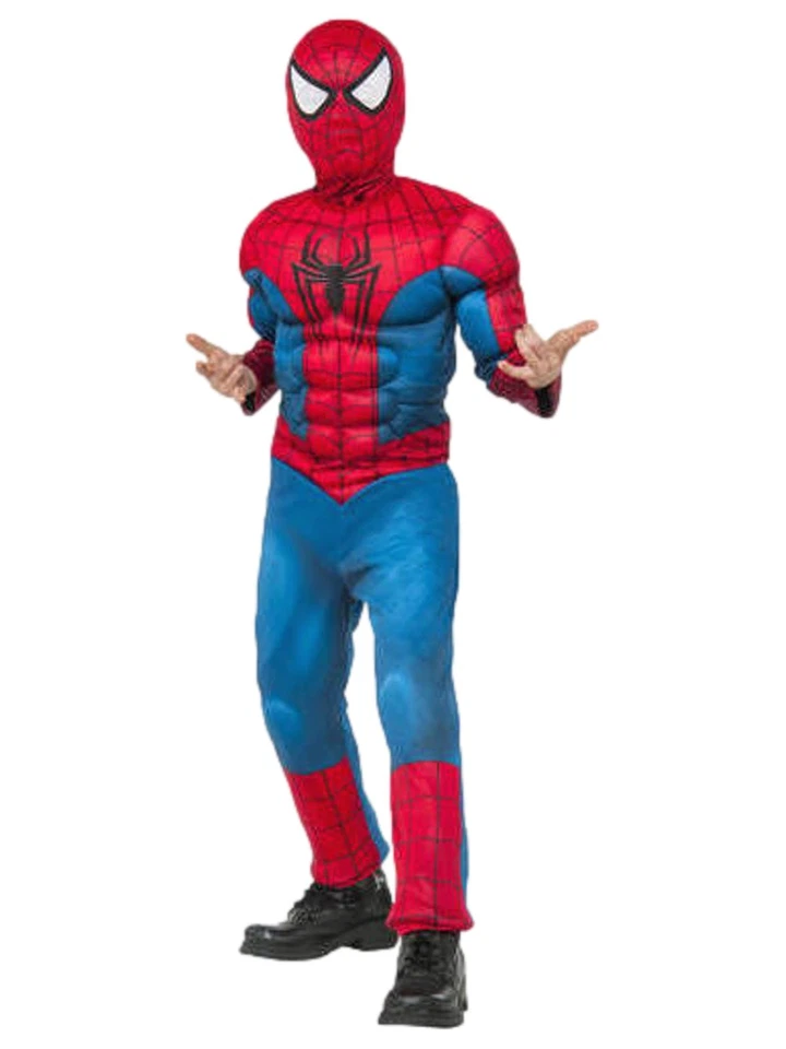 Rubies Boys Marvel Spider-Man Muscle Chest Jumpsuit & Mask Costume Large (10-12) - Image 1 of 1