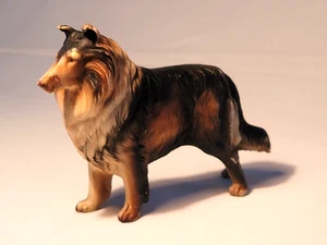 Vintage Rough Collie LASSIE Hund Kunststoff groß 8" Figur Spielzeug 60er Jahre - Bild 1 von 9