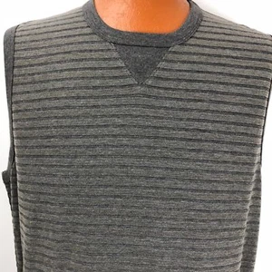 Dockers Sleepwear Collection Sleeveless XL Gray T Shirt Stripe New Shirt - Picture 1 of 8