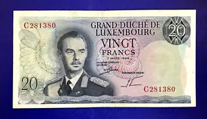 1966 LUXEMBOURG - 20 FRANCS - VF+ - EZSA6 - Picture 1 of 2