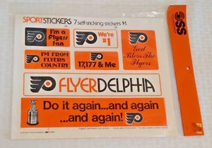 1975 Flyers NHL Hockey Sticker Decal Sheet Sealed NOS Cup FLYERDELPHIA OSS Fan - Picture 1 of 1