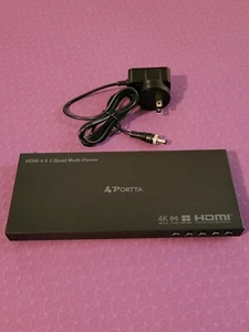 Portta HDMI 4x2 Quad Multi-Viewer 4k No Remote Control Included - Picture 1 of 9