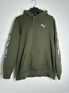 Sudadera con Capucha Puma Para Hombre Verde Oliva Algodón Logo Talla XL - Imagen 1 de 12