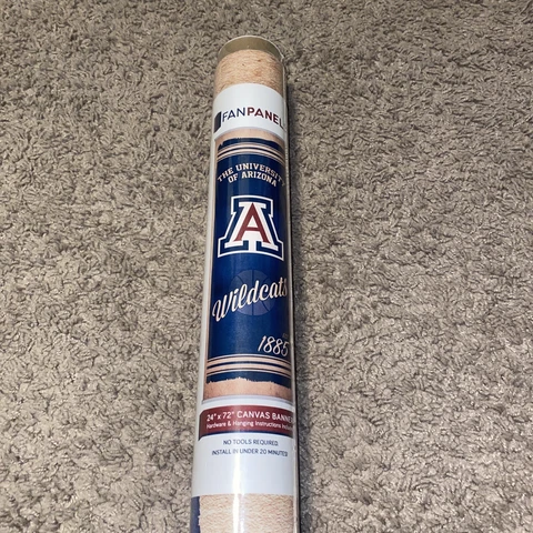 FANPANELS UNIVERSITY OF ARIZONA WILDCATS 1885 24x72" CANVAS BANNER! NEW! SEALED! Cover