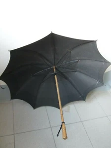 Russian Vintage Umbrella wooden handle 1950 Moscow Factory Зонт Советский дерево - Picture 1 of 9