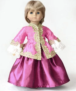 Doll Clothes 18" Skirt Jacket Casaquin Silk Satin SB0010 Carpatina Fits AG Doll - Picture 1 of 5