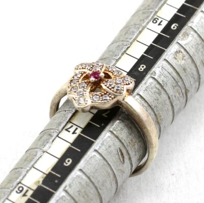 Giva 925 Sterling Silver Zircon Cubic Zircon Vintage Ring 925 Hallmark (Silver) - Immagine 1 di 4