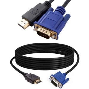 Cable adaptador de video 1m HDMI a VGA 1080p HDMI macho a VGA D-Sub macho plomo - Imagen 1 de 5