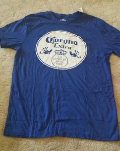Corona Extra - Men's Blue T-Shirt -Graphic Tee- Size Small- Navy- New with tags - Picture 1 of 2