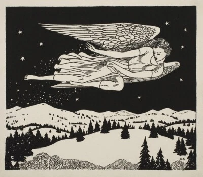 FAMOUS ARTISTS & PAINTERS ROCKWELL KENT : Angel : 1916 : Archival Quality Art Print