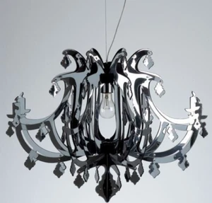 Slamp Ginetta Prisma Pendelleuchte Kronleuchter Schwarz Neu - Bild 1 von 8