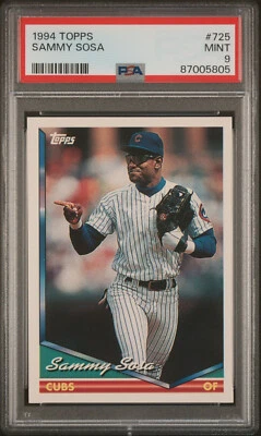 1994 Topps #725 Sammy Sosa PSA9 Chicago Cubs - Image 1 of 2