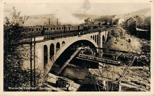 Deutschland Wuppertal Elberfeld Sonnborner Brücke RPPC 08.34 - Bild 1 von 2