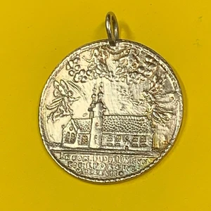 Medalla de plata de Ratisbona 1627 colocación de la primera piedra de la Iglesia de la Trinidad (M225 - Imagen 1 de 2