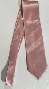 Moda Di Raza Mens Tie Necktie 3.5 inchea Satin Finish Pink - Picture 1 of 3