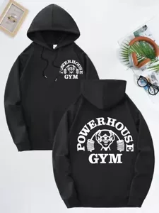 Powerhous Gym Mens Hoodie Hooded Fleece Joggers Jogging Muscle Fitness Jumper - Picture 1 of 5