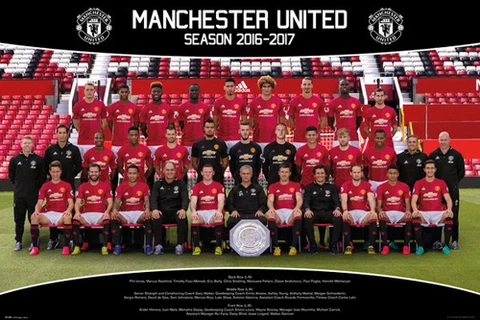 Manchester United FC Official 2016-17 EPL Team Portrait Poster at Old Trafford Cover