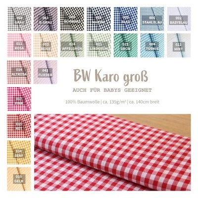 Baumwolle bedruckt Karo Meterware - Baumwollstoff kariert - Webware *Ab 50cm - Bild 1 von 4