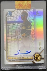 2022 Bowman Chrome Samuel Zavala Prospect Auto Refractor /499 #CPA-SZ - Picture 1 of 2