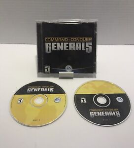 Command and Conquer Generals PC Video Game 2003 2 Disc Set EA