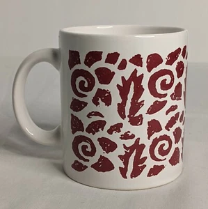 Waechtersbach White with Red Abstract Floral 12oz Mug Spain Coffee Tea Hot Cocoa - Picture 1 of 6