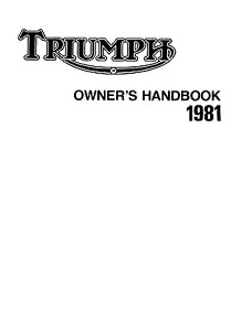 (1335) 1981 Triumph 750cc Bonneville & Tiger Handbook - Picture 1 of 1