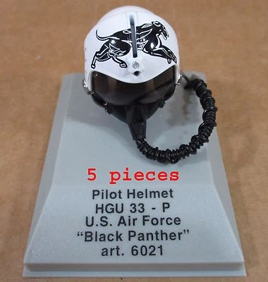 Lot of 5 Armour Pilot Helmets U.S.Air Force Black Panther Die-Cast 1:8 NEW #6021 - Image 1 of 4