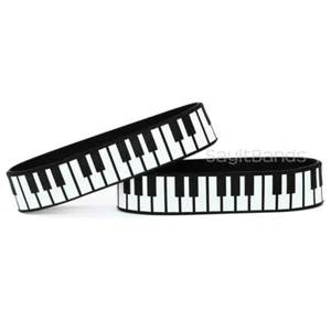 2 of Piano Wristbands - Silicone Bracelets for Pianist, Musician, Dance Teacher - Picture 1 of 3