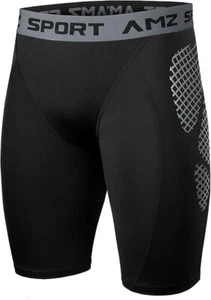 Pantalones cortos de compresión para hombre AMZSPORT pantalones cortos transpirables pantalones cortos pantalones para correr - Imagen 1 de 6