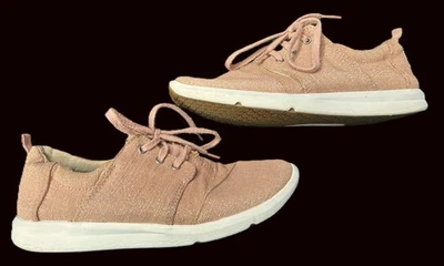 TOMS Womens Size 7.5 Mauve Glitter Sneakers Tennis Shoes US 7 1/2 EU 38 Lace Up - Image 1 of 4