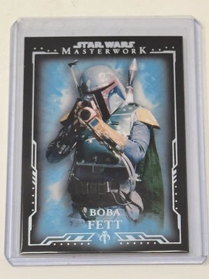 Star Wars Topps 2015 Masterwork Boba Fett Blue Metallic short print Card - Image 1 of 2