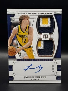 JOHNNY FURPHY - 2024-25 National Treasures ROOKIE MATERIALS DUAL AUTOGRAPH - /99 - Bild 1 von 3
