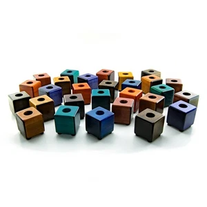 Bloque de madera soporte para bolígrafo individual artesanal teñido madera maciza - Imagen 1 de 19