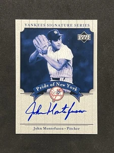 Upper Deck 2003 JOHN MONTEFUSCO Orgoglio di New York su Carta Auto Yankees - Foto 1 di 2