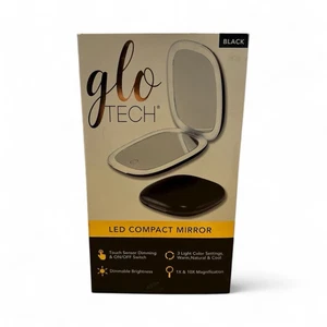 Glo Tech LED Kompaktspiegel schwarz 1 Stück - GEBRAUCHT - Bild 1 von 4