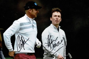 Golfer Mikko Illonen & Snooker Legend Ken Doherty Signed 12x8 Photo + Dealer COA - Picture 1 of 1