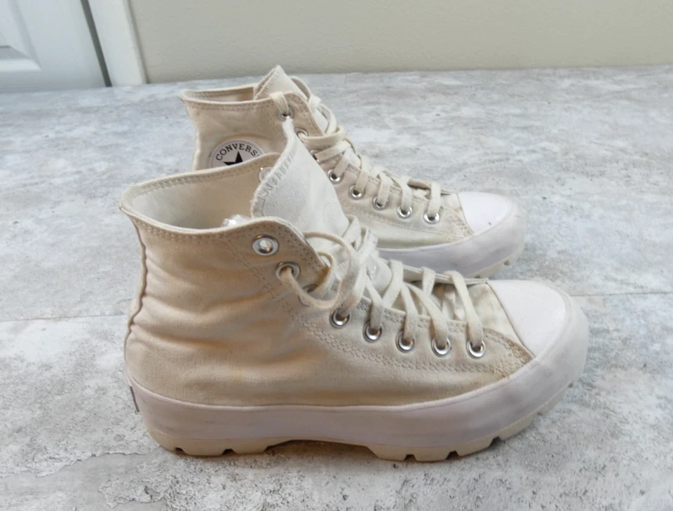 Converse Shoe Womens 9 White Chunky High Tops Casual Comfort - Image 1 of 4