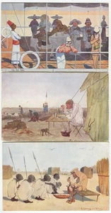 5 CARDS - UP THE NILE, EGYPT HUMOUR - Comic Postcard - Picture 1 of 4